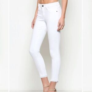 Rewash White Raw Hem Skinny Jean size 0 Short